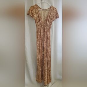 Elegant Brown Maxi Dress